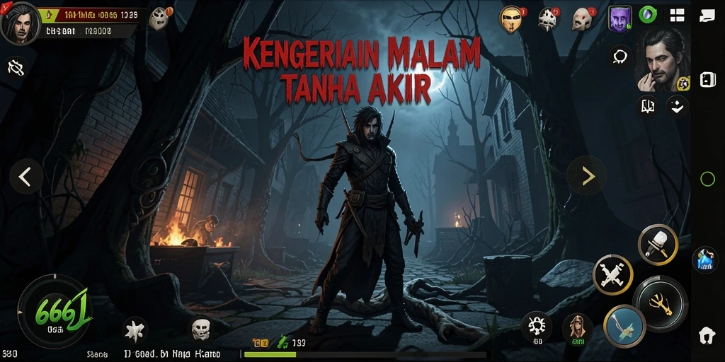 Screenshot gameplay 666J menampilkan momen ketegangan dan kengerian yang memukau.