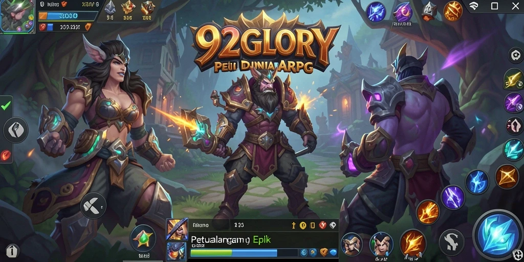 Screenshot utama 92GLORY menampilkan aksi pertarungan yang seru.