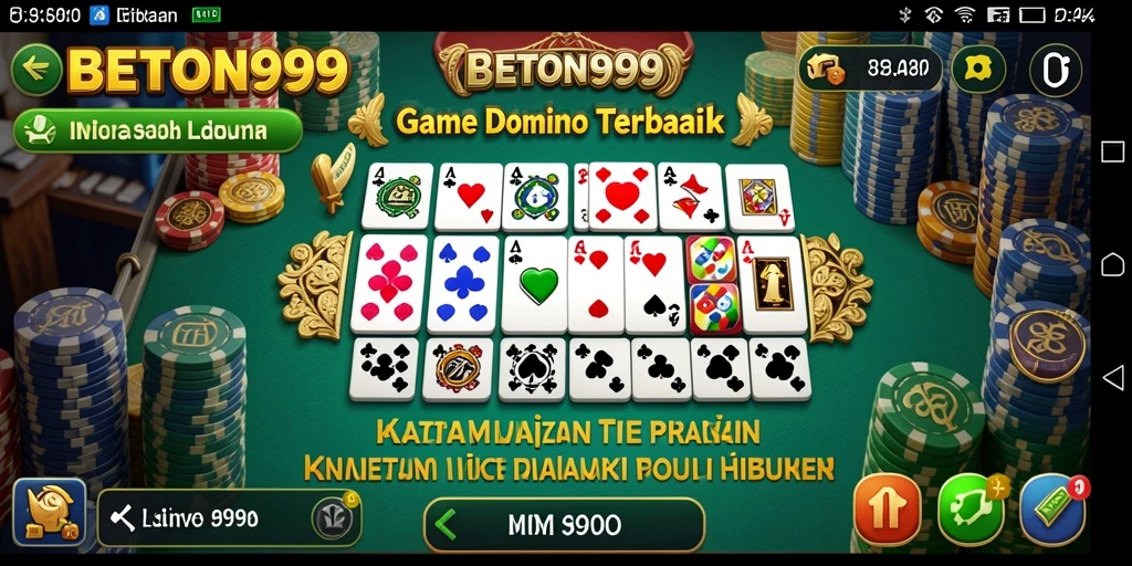 Tampilan gameplay seru dalam permainan Domino BETON999.