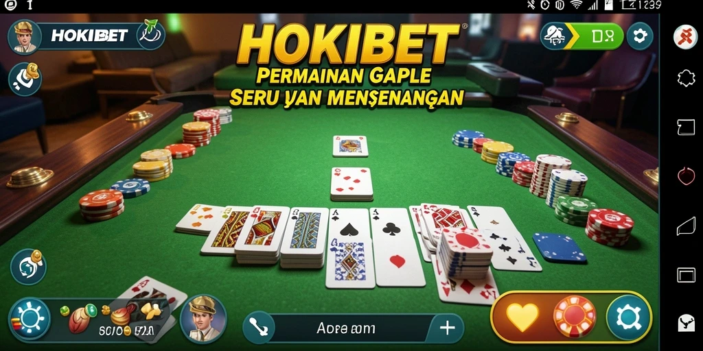 Screenshot gameplay HOKIBET dengan suasana bermain Gaple yang menarik.