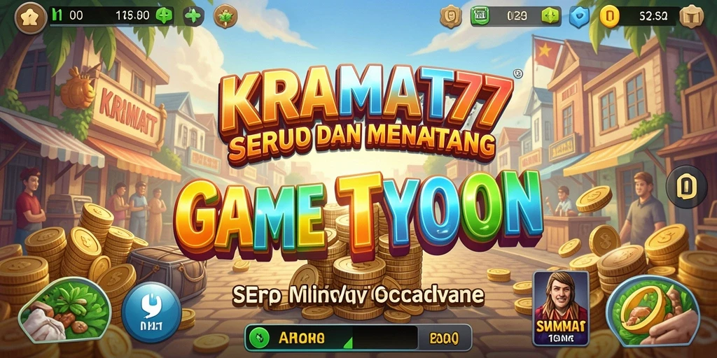 Screenshot gameplay KRAMAT77 menunjukkan usaha yang sedang berkembang.