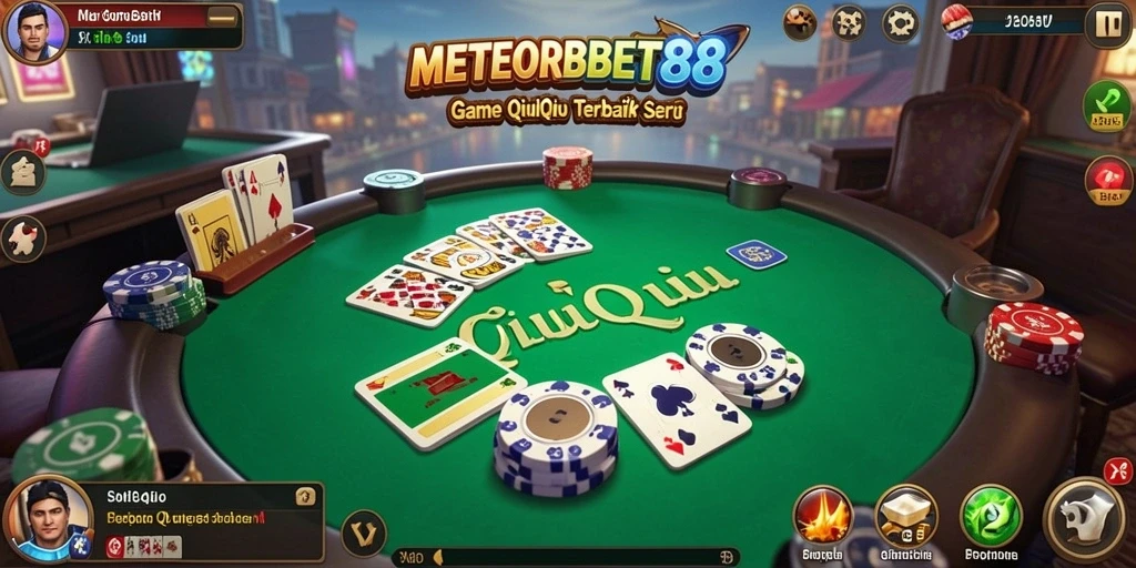 Tampilan seru gameplay QiuQiu di METEORBET88.