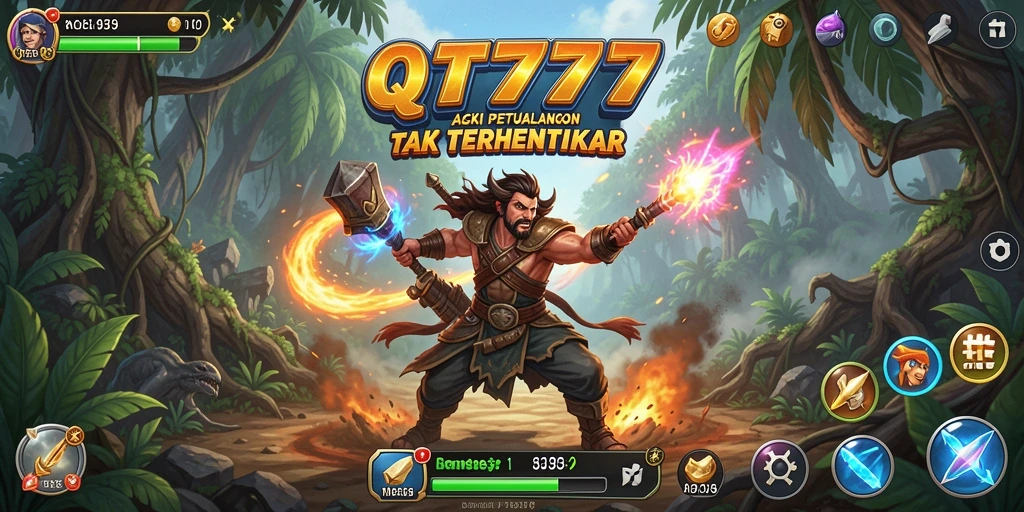 Tampilan gameplay QT777 yang mendebarkan dan penuh aksi.