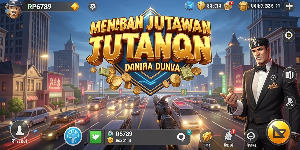 Screenshot gameplay RP6789 yang menunjukkan manajemen bisnis Tycoon.