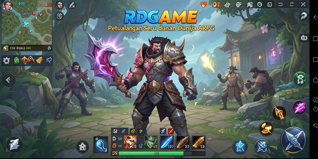 Screenshot utama RPGAME menampilkan aksi pertarungan yang mendebarkan dalam game ARPG.