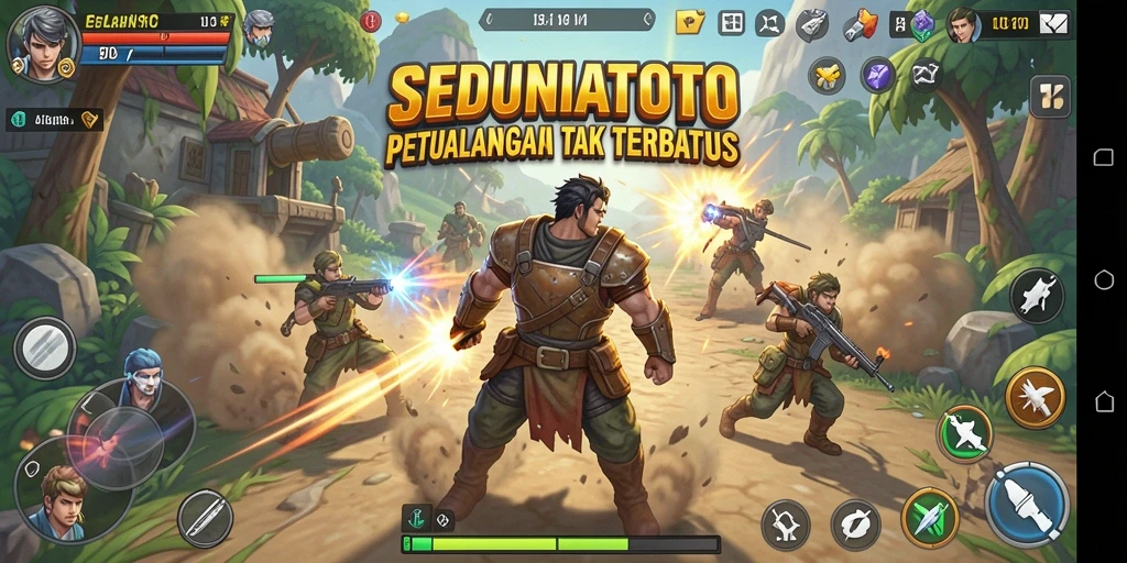 Gameplay seru SEDUNIATOTO dengan pertarungan dinamis dan grafis menawan.