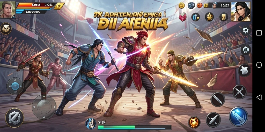 Screenshot menunjukkan aksi pertarungan seru di SM605.