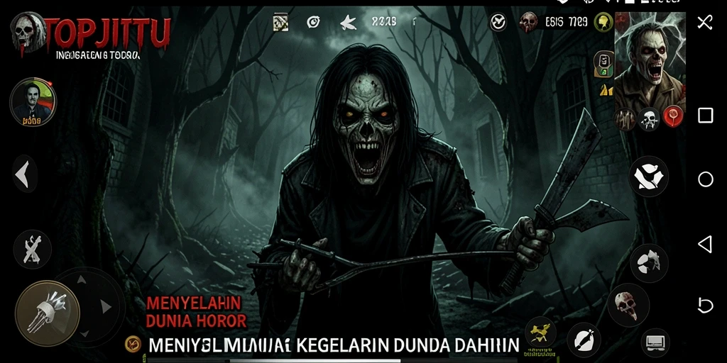 Screenshot menunjukkan suasana mencekam dalam gameplay TOPJITU.