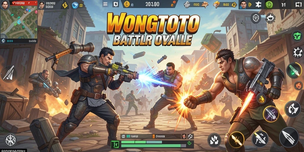 Gameplay WONGTOTO yang menegangkan dan penuh aksi Battle Royale.
